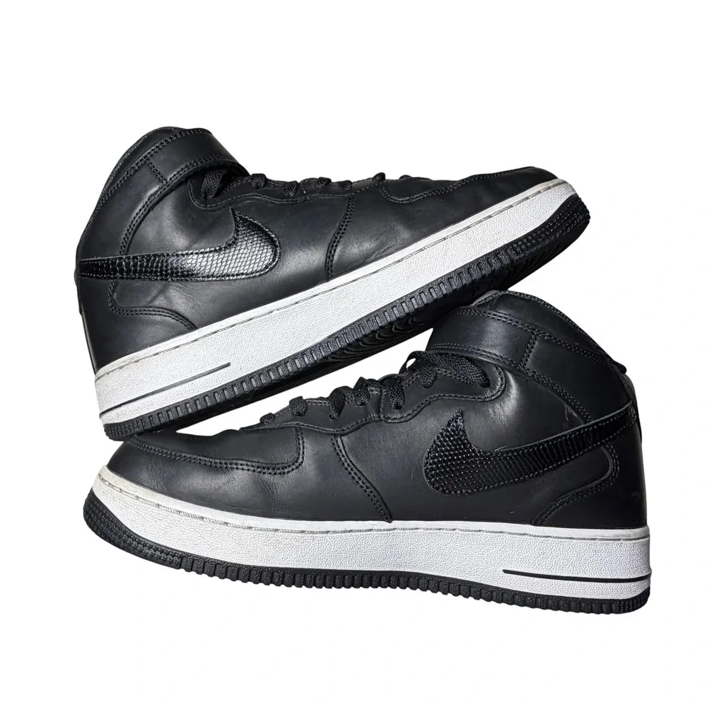🔥GRAIL ALERT! Nike x Stüssy Air Force 1 Mid 'Black Snakeskin' 🐍👟